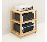 Soporte para tocadiscos de vinilo con alfombrilla antideslizante, elegante almacenamiento para salas de juegos, salas de estar y estudios, color beige, 60 x 48 x 67 cm, perfecto para los amantes de la