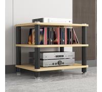 Soporte para tocadiscos HiFi de 4 niveles AV Ma para sala de estar, oficina y casa de té, estante de video con pies antideslizantes