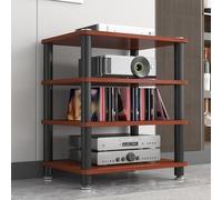Soporte para tocadiscos HiFi de 4 niveles AV Ma Rack de esquina para sala de estar, oficina, casa de té, hogar, estante de video con pies antideslizantes