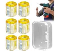 Soporte para tornillos, bandeja magnética fuerte para tornillos, accesorio antideslizante de seis piezas para taladros, organizador de taller para principiantes y trabajadores