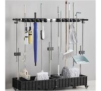 Soporte para trapeador y Escoba, Soporte para trapeador y Escoba, Colgador o Organizador de Herramientas de Acero Inoxidable, escurridor para trapeador húmedo,