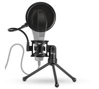 Soporte para Trípode para Micrófono Soporte para Micrófono Ajustable hacia Arriba y hacia Abajo con Material ABS Filtros Pop de Doble Grito para de Menos de 1, 73 Pulgadas