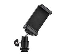 Soporte para trípode para teléfono celular, soporte para teléfono con cabeza de bola 360, soporte para cámara digital Clip para soporte de lente Selfie, adaptador para montaje en trípode para teléfono