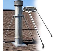 Soporte Para Tubería De Chimenea (longitud: 120 Cm), Estabilizador De Tubería, Ajustable + Varios Tamaños, A Prueba De Viento, Fácil De Limpiar, Con Tornillos De Montaje,Other