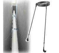 Soporte para Tubo de Chimenea Kit Sujeción Tubería Pared Acero Inoxidable 304, Soporte Chimenea Techo Exterior para Estabilidad ante Viento, Montaje Lateral o Superior(Hoop Dia 170mm/6.7")