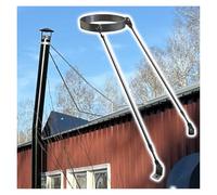 Soporte para Tubo de Chimenea Soporte de techo para chimenea a prueba de viento Acero inoxidable fijación para tubo de horno Kit de soporte para tubería de drenaje(Hoop Dia-7 7/8"(200mm))
