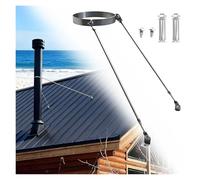 Soporte para Tubo de Chimenea Soporte estable para tubos de chimenea, estufa y conductos de humos, proporciona estabilidad contra el viento y la nieve(Hoop Dia 5.1"/130mm)