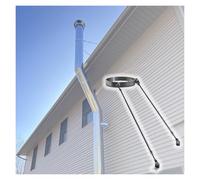 Soporte para tubo de estufa de 3 a 10 pulgadas - Kit de soporte de chimenea de acero resistente, soporte multiposición para techo/pared para una fácil instalación por cuenta propia, incluye tornillo