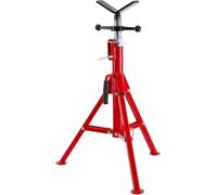 Soporte para tubos con cabeza en V, altura ajustable, 28-52 pulgadas, 2500 LB, cuerpo de acero al carbono resistente, tubo portátil plegable, soporte para gato hidráulico de acero