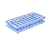 Soporte para tubos de ensayo, Gradilla for tubos de ensayo Almohadilla silicona 50 agujeros Multicolor(Blue)