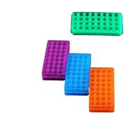 Soporte para tubos de ensayo, Soporte for tubos de centrífuga, 32 orificios, 2 lados, Rev 0,5-2ml, diferenciales, tubo Hldr, uds., laboratorio(1blue and 1orange)
