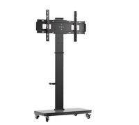 Soporte para TV - Carro De Soporte para TV Móvil, Portátil con Ruedas, con Manivela De Elevación para Pantalla Plana LED De 40-80 Pulgadas, Pantalla Fija Horizontal Y Vertical(Black)