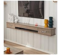 Soporte para TV montado en la pared, consola flotante para TV, estante de entretenimiento, gabinete con cajones y almacenamiento para sala de estar, dormitorio, sala multimedia (A 140x24x18cm)