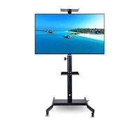 Soporte para TV portátil Soporte Giratorio para TV de Piso para la mayoría de televisores curvos Planos de Plasma LCD LED OLED de 32 a 52 Pulgadas Altura Ajustable con administración de Cables