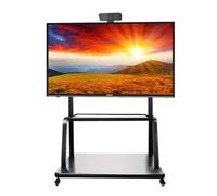 Soporte para TV Soporte De TV Móvil para Televisores De 40 A 86 Pulgadas, Carrito De TV Rodante De Altura Ajustable con Estante Multimedia Y Ruedas, Soporta hasta 220 Libras Soporte TV