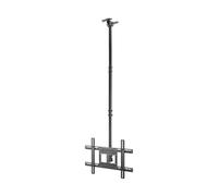 Soporte para TV y Monitor de Techo, Gira, Inclinado, Capacidad de 50 kg, Compatible con Pantallas de 37 a 80 Pulgadas, Color Negro. Ideal para Ahorrar Espacio.