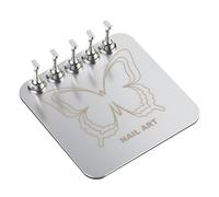 Soporte para uñas con pegatinas, herramienta de manicura magnética estable y reutilizable, soporte para pintura de uñas DIY en casa, para mujeres, madres, hijas, profesionales y principiantes