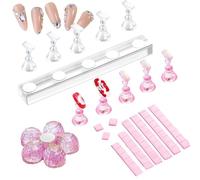 Soporte para uñas | Organizador de Estante Para Práctica Y Exposición | Soporte De Diseño De Uñas Falsas | Para Mujeres, Principiantes, Salón, Hogar, Tocador, Manicura, Fotografía