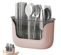 Soporte Para Utensilios De Cocina - Organizador De Encimera De 9,45 Pulgadas | Carrito De Drenaje De PP ABS: Soporte Dividido Para Tenedor, Cuchara Y Palillos Con Recolección De Agua, Almacenamiento E
