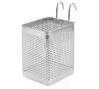 Soporte para utensilios de cocina palillos perforado con ganchos - Acero inoxidable - apto para lavavajillas - pequeño cuadrado (2,5 "x 3,9" x 2.5 "