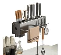 Soporte Para Utensilios De Pared - Organizador Cubiertos Pared - Organizador Almacenamiento con Ganchos Colgador sin Taladro Accesorios Cocina Utensilios Cucharas