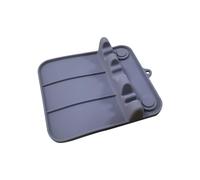 Soporte para utensilios de silicona que ahorra espacio con gancho para colgar, base antideslizante y canales antimezcla para cocinas modernas, soporte para cuchara con ventosa antideslizante