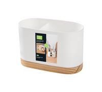 Soporte para utensilios - Organizador para guardar recipientes para palillos | Escurridor de cubiertos de cocina con 2 ranuras, portacubiertos multifuncional para cuchara, tenedor, cuchillo, práctico