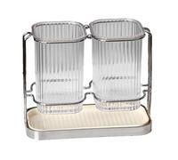 Soporte para utensilios - Tenedor moderno - Soporte para paletas | giratorio para ahorrar espacio de cocina | Cuchara de cerámica o madera y tenedor de almacenamiento Crock | Rústico apto para