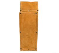 Soporte para varilla de soldadura de cuero resistente para soporte de electrodos, contenedor resistente al desgaste, color amarillo, 35 x 12 cm