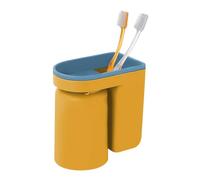 Soporte para vasos de dientes sin taladrar, 1 pieza soporte autoadhesivo para cepillo de dientes pared con vaso para cepillos de dientes y orificio de drenaje para baño (cepillo de dientes no