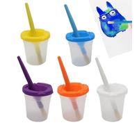 Soporte para vasos de pintura - 300 ml, sin derrames, recipiente de pintura, reutilizable, diseño de tapa hermética, herramienta de arte duradera | Taza de suministros de arte para aulas, hogar