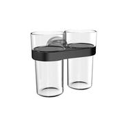 Soporte para vasos dobles emco round C con base de plástico, 432513300, Color: Negro