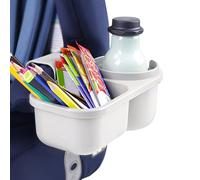 Soporte para vasos para cochecito, de montaje universal | abrazadera ajustable para cochecito, bicicleta, scooter, silla de ruedas, contenedor antiderrames para bebidas y