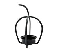 Soporte para velas de Halloween, Harvest Season Glow, soporte para velas de acero hueco, pantalla de luz cálida, acabado negro rústico, ideal para banquetes, balcones, hoteles, 8,27 x 4,33 x 5,51