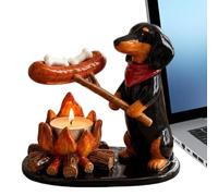 Soporte para velas de mesa con estatuilla animal linda de resina para mesa | Portavelas de té decorativo para salón dormitorio pasillo chimenea mesa baja biblioteca