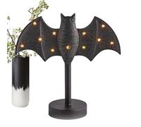 Soporte Para Velas De Murciélago De Halloween Para Pared, Sujetavelas De Murciélago Parpadeante Con Luz LED, Centro De Mesa Para Decoración Estacional De Interiores Y Exteriores Patio Jardín Escritori