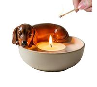 Soporte para Velas De Té Decorativo - Candeleros Decorativos de Perro para Mesa Hogar,Candeleros Rústicos Románticos Centros de Mesa para Comedor Cocina Navidad Bodas Casa Rústica