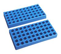 Soporte para viales, 2 unidades, 50 ranuras, 12, 5 mm, 17 mm, soporte para tubos de ensayo, almacenamiento de viales de plástico con marca de números y letras, para botellas de centrífuga