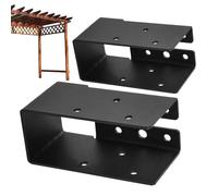 Soporte para vigas para madera, elementos de conexión resistentes de acero al carbono | Herrajes estructurales para construcción de vigas | para terrazas , garajes, cobertizos, pérgola