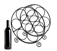 Soporte para Vino - Estante de Forma Retro - Soporte de Vino de Mesa - para el hogar, despensa, encimera, Cocina, Bar, Festival, celebración