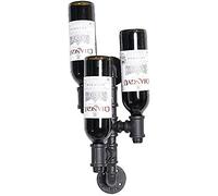 Soporte para vino para decoración del hogar, de hierro forjado, montado en la pared, invertido, seguro y estable, antideslizante, vida interesante