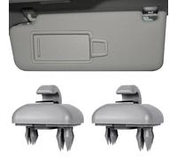 Soporte para visera compatible con Audi A1, A3, A4, A5, Q3, Q5 (8E0, 857, 562), A7, B6, B7, B8, S4, S5, gris, 2 unidades