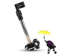 Soporte Paraguas Carro Bebe, Soporte De Marco Retráctil Para Paraguas Para Bicicleta, Soporte De Paraguas Ajustable De Acero Inoxidable, Soporte De Montaje De Paraguas Ajustable De 360 °