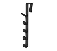 Soporte Pared Compacto Colgador de Puerta Sencillo, Colgador de Ropa, Puerta, Puerta, Agujero, Puerta Trasera, Estante de Almacenamiento, Gancho Creativo para Ropa (Black, One Size)