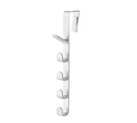 Soporte Pared Compacto Colgador de Puerta Sencillo, Colgador de Ropa, Puerta, Puerta, Agujero, Puerta Trasera, Estante de Almacenamiento, Gancho Creativo para Ropa (White, One Size)