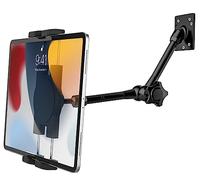 Soporte Pared Tablet Ajustable, woleyi Soporte iPad Pared Giratorio con Brazo Articulado, Porta Pared para Cocina Cama Mostrador para iPad Pro Air Mini, Switch, Lenovo, Galaxy, Móvils 4-12,9"