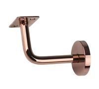 Soporte Pasamanos 2 soportes for pasamanos de escalera fijos, planos o curvos, 80 cm, en oro rosa, acero inoxidable 304, accesorios soporte pared for escaleras(60cm Flat Bracket)