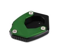 Soporte Pata Cabra Moto,Kickstand Placa Pad 2 uds for Z400 Z 400 2018-2023 motocicleta CNC soporte lateral extensión almohadilla ampliadora(Green)
