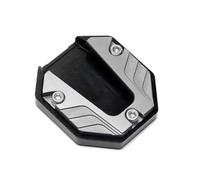 Soporte Pata Cabra Moto,Kickstand Placa Pad 3 piezas de extensores pata cabra for estacionamiento motocicleta, almohadilla soporte lateral for pie, placa, accesorios for(Silver)