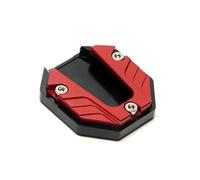 Soporte Pata Cabra Moto,Kickstand Placa Pad 3 piezas de extensores pata cabra for estacionamiento motocicleta, almohadilla soporte lateral for pie, placa, accesorios for(Red)